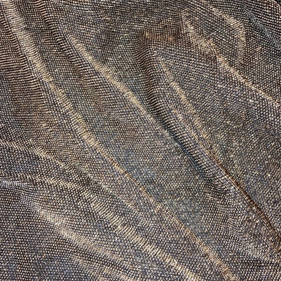 2.75yds of dark metallic gold poly stretch fabric - Picture 2 of 4